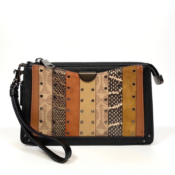 Coach Bags Coach Dreamer Signature Stripe Studded Wristlet Poshmark